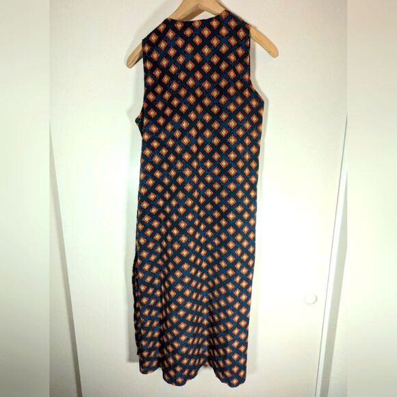 LuLaRoe Joy Long Sleeveless Vest Multi Color Geometric Size S - Picture 3 of 6